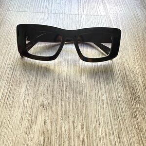 otra marsha black thick oversized retro fade lens cat eye sunglasses eyewear NEW